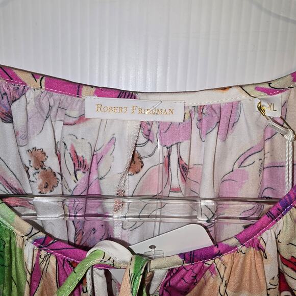 Robert Friedman Magda Floral Knee Length Dress Pullover Tunic Cotton Size XL NEW - Picture 3 of 8